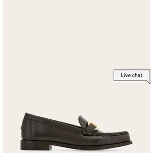 Salvatore Ferragamo Black Leather Moccasins with Horsebit Detail